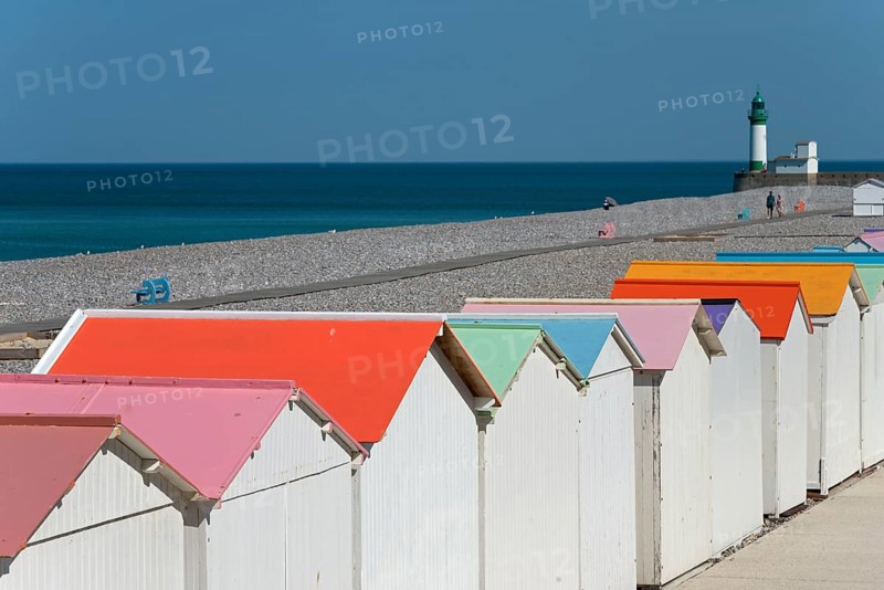 Bathing huts on the beach