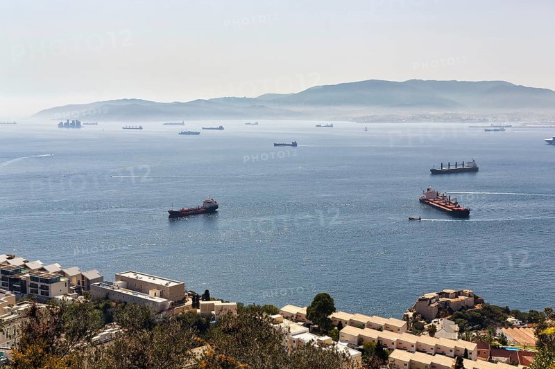 View from the Rock of Gibraltar to the Bay of Algeciras