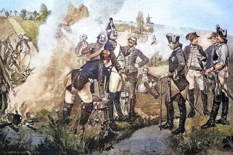 Frederick the Great among his grenadiers