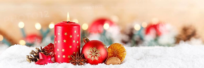 Christmas card Card with candle for Christmas decoration Christmas decoration for the Advent season Christmas season banner with text free space Copyspace in Stuttgart