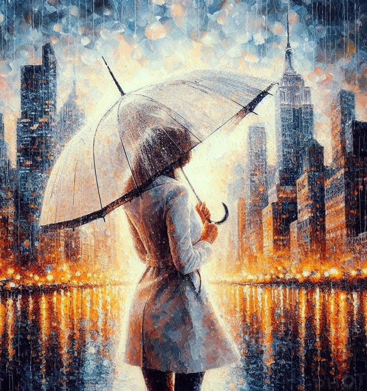 Business bossy elegant fit woman using umbrella wearing tailleur
