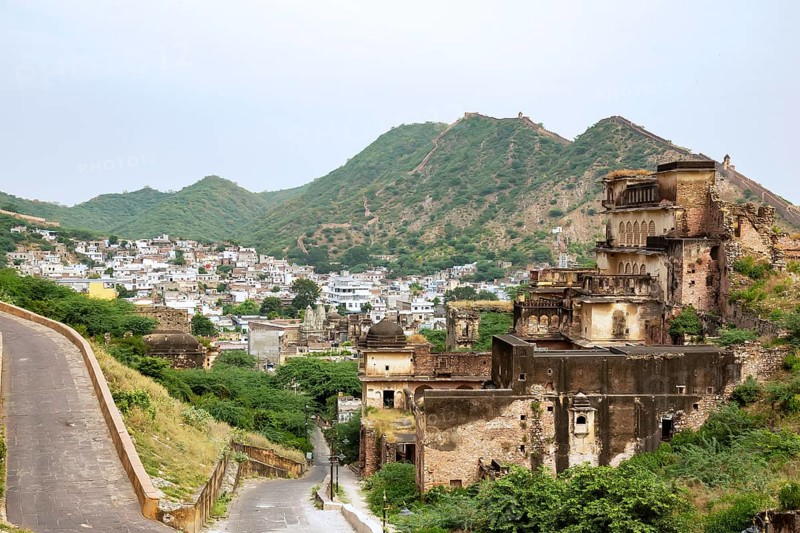 Top view from Amer fort also known as Amber fort
