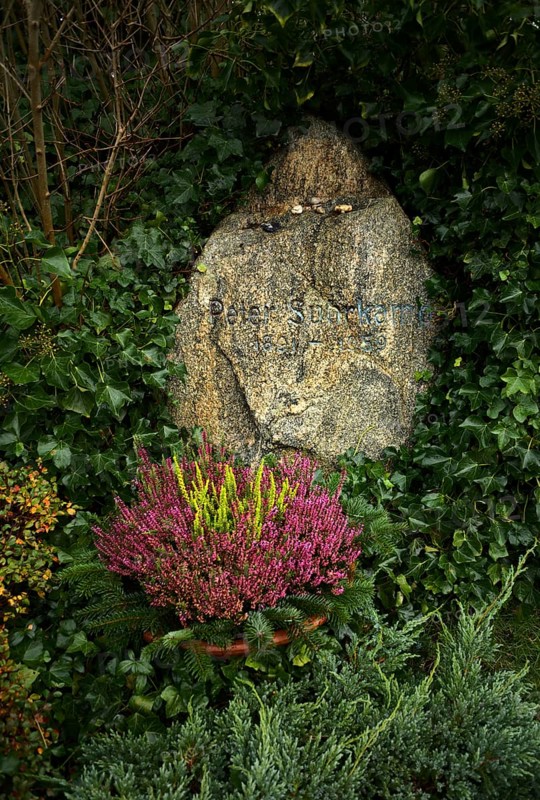 Grave and gravestone of Peter Suhrkamp