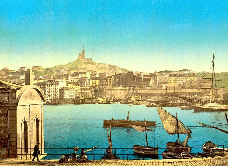 View of Notre Dame de la Garde and the harbour