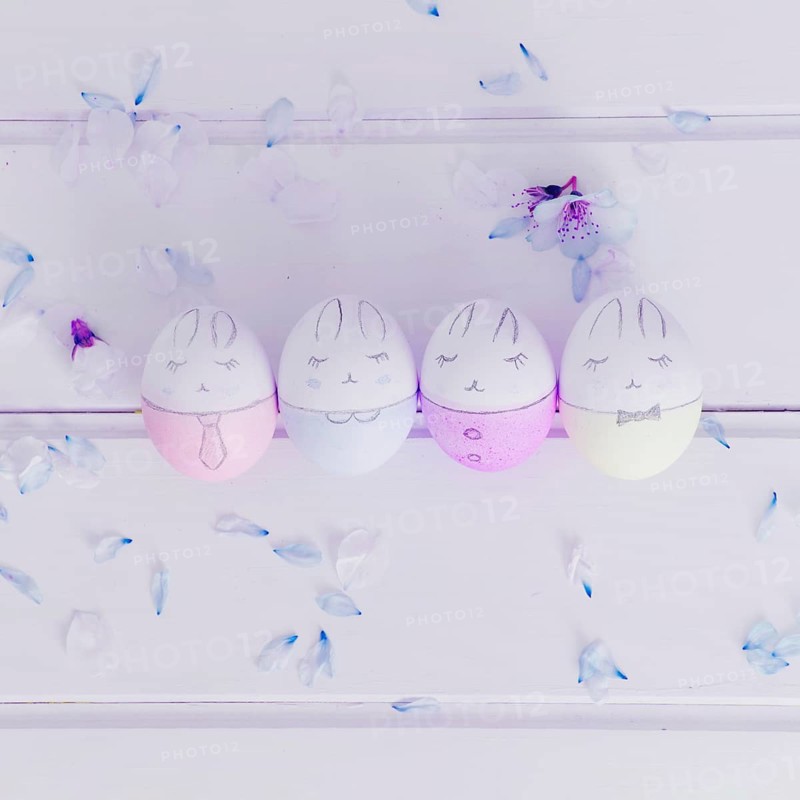 Easter eggs bloom petals