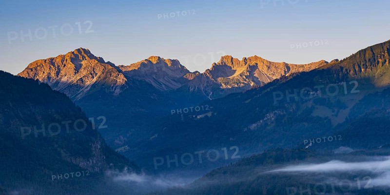 Stillachtal with early morning fog