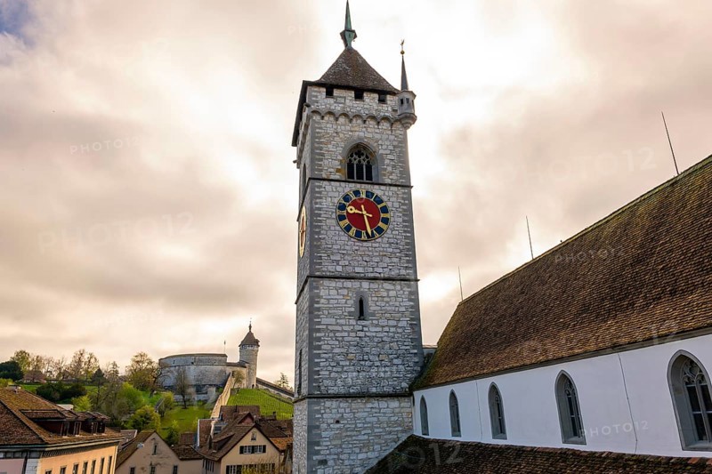 The Munot Castle and St. Johann Reformed Church in Schaffhausen