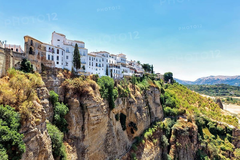 Houses on a rocky plateau