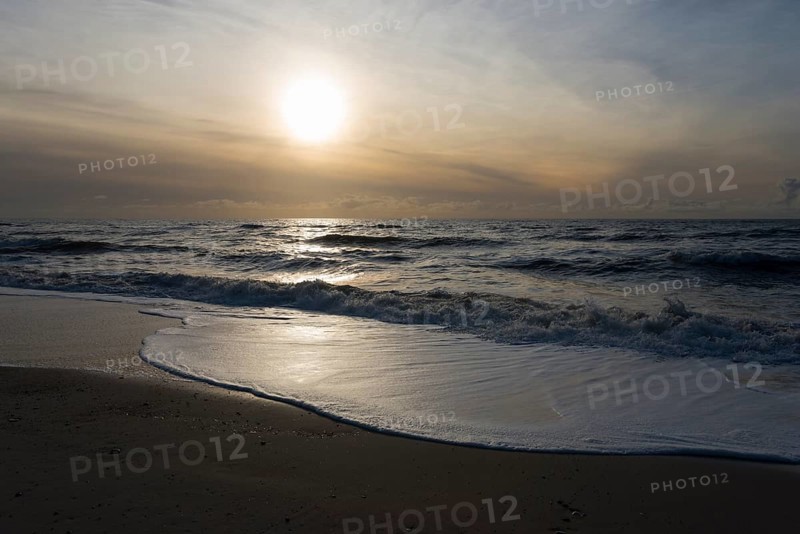 Sunset by the sea near Hvide Sande
