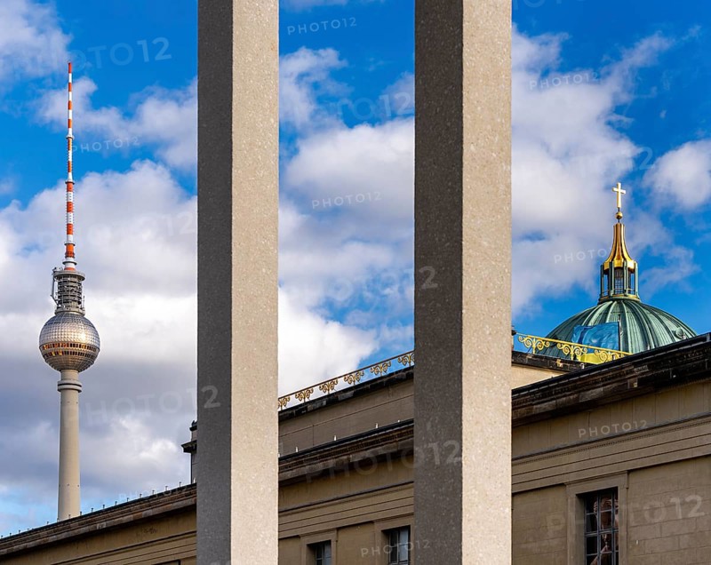 View of the television tower and the dome of Berlin Cathedral