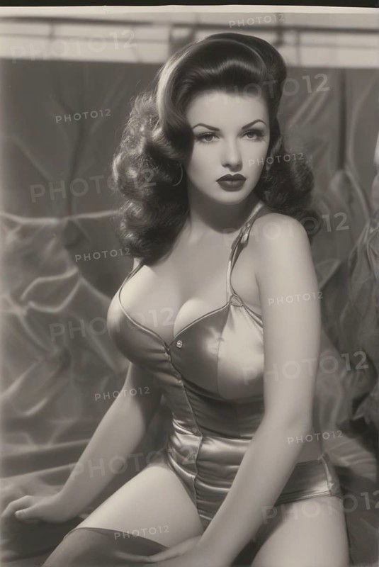 Portrait of a pinup rockabilly sensual woman ai generated high res picture