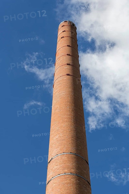 Brick-built chimney