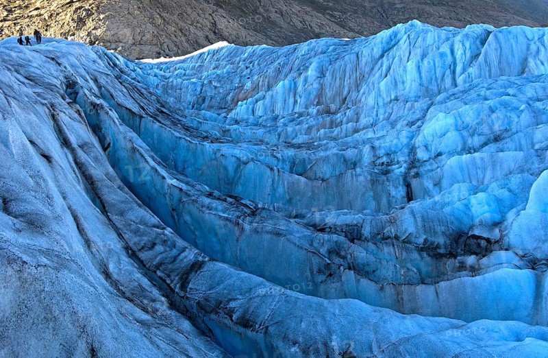 Glacier crevasses on the Aletsch Glacier