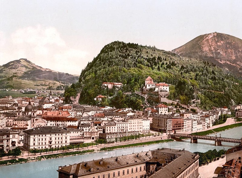 View of Gaisberg and Kapuzinerberg