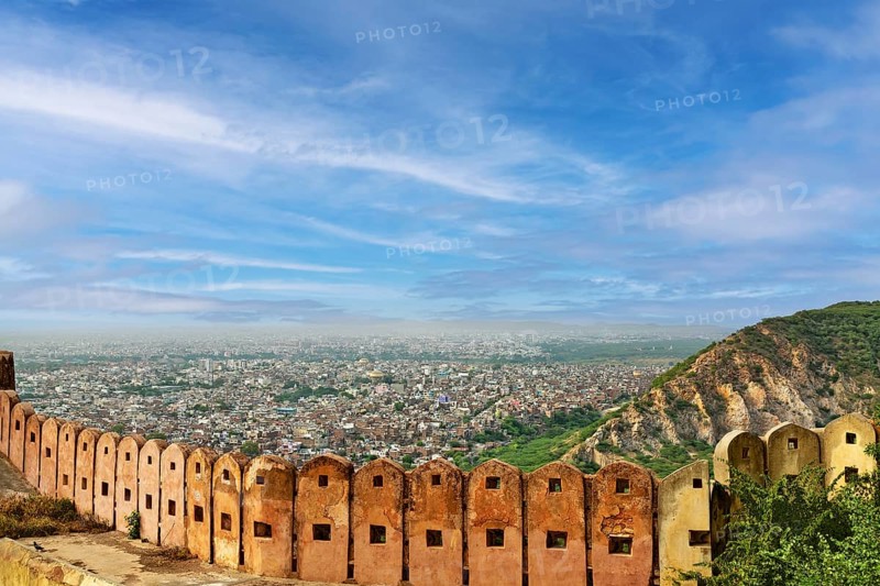 Aerial view of the Jaipur city from the Nahargarh fort