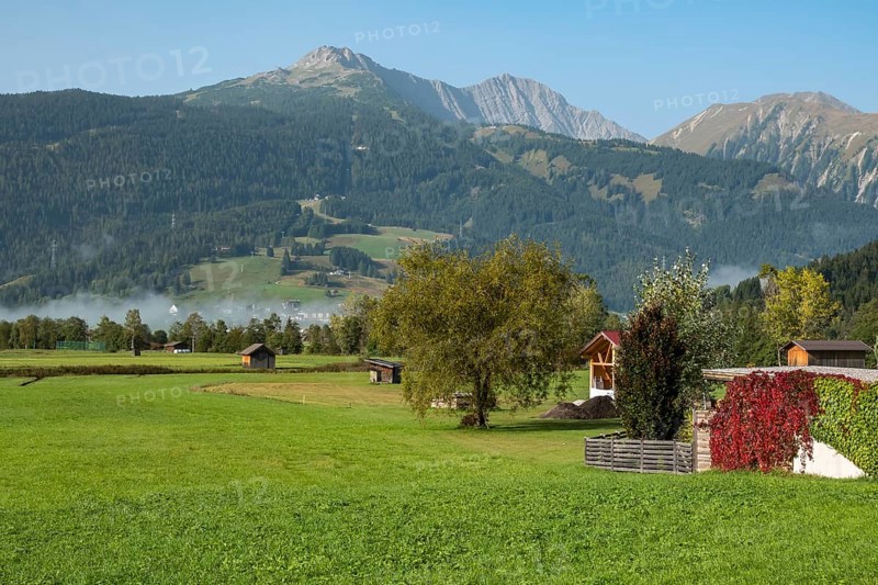 Morning fog on the Wetterstein mountains