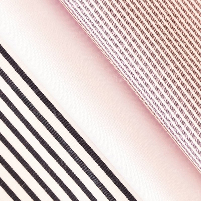 Folded black pink stripes fabric