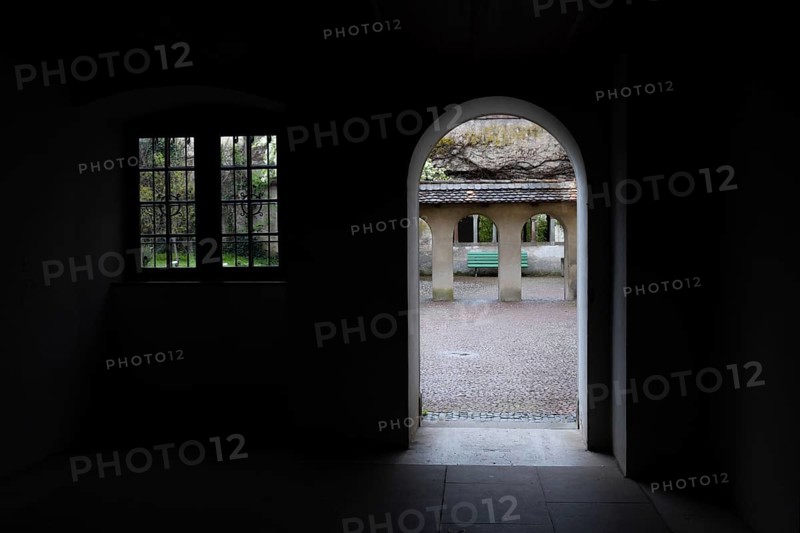 Door and Window Entrance with to a Patio with a Bench in Schaffhausen