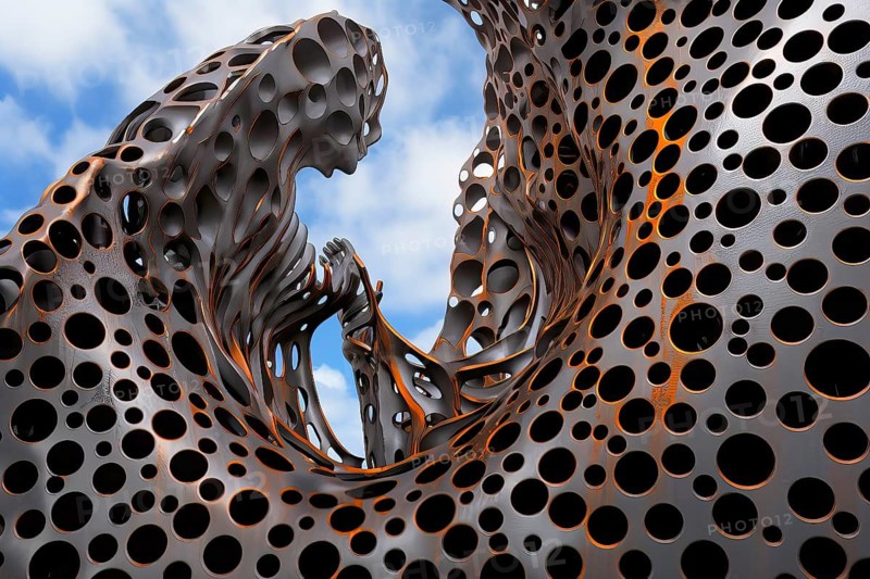 Surrealist bionic creatures in liquid metal