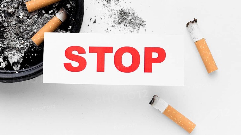 Close up stop smoking