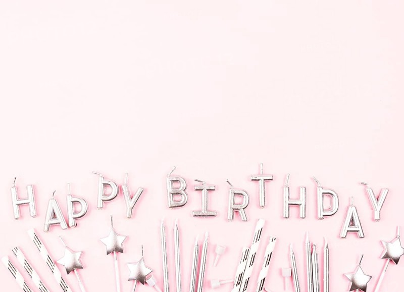 Flat lay birthday candles with copy space