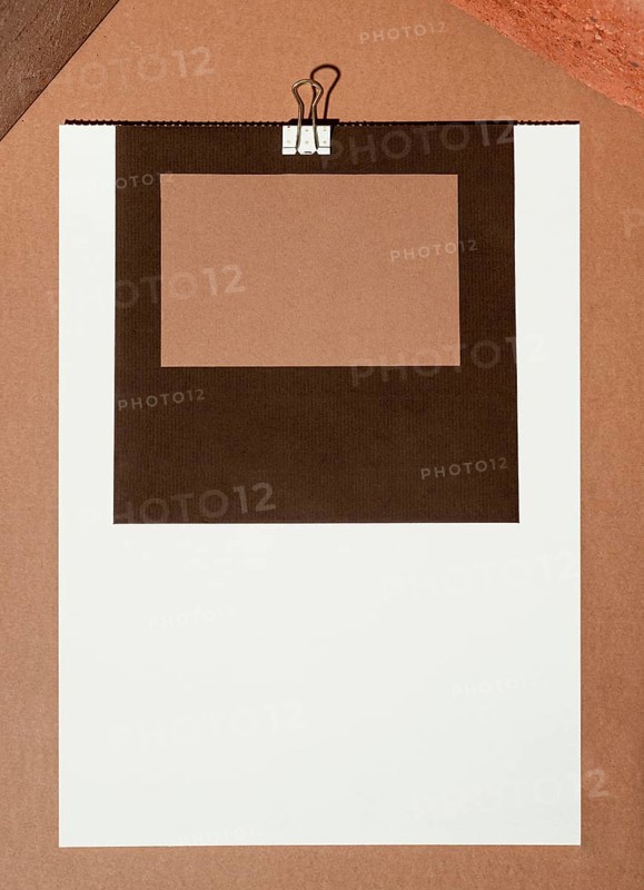 Top view stationery with paper clip