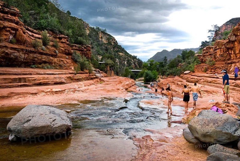 Swimming in Slide rock park