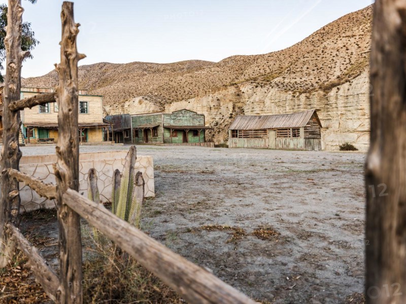 Great view of Outdoors western style set for movies