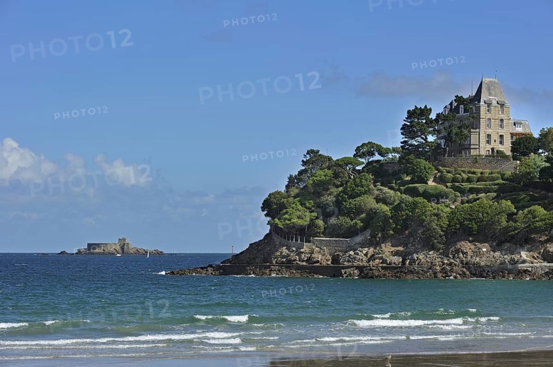Fort and typical house at Dinard