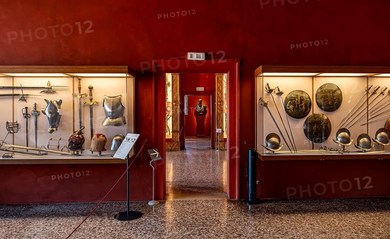 Exhibition room with medieval weapons