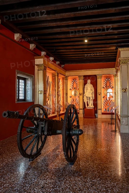 Exhibition room with medieval weapons