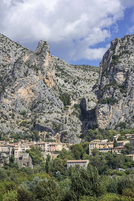 The village Moustiers-Sainte-Marie in the Alpes-de-Haute-Provence