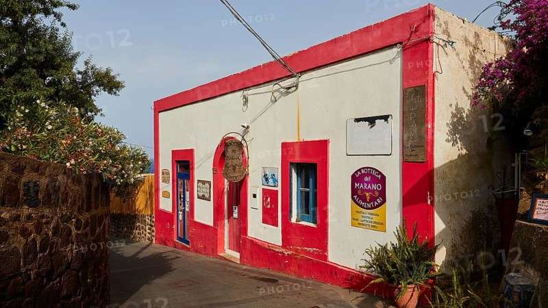 Red and white building