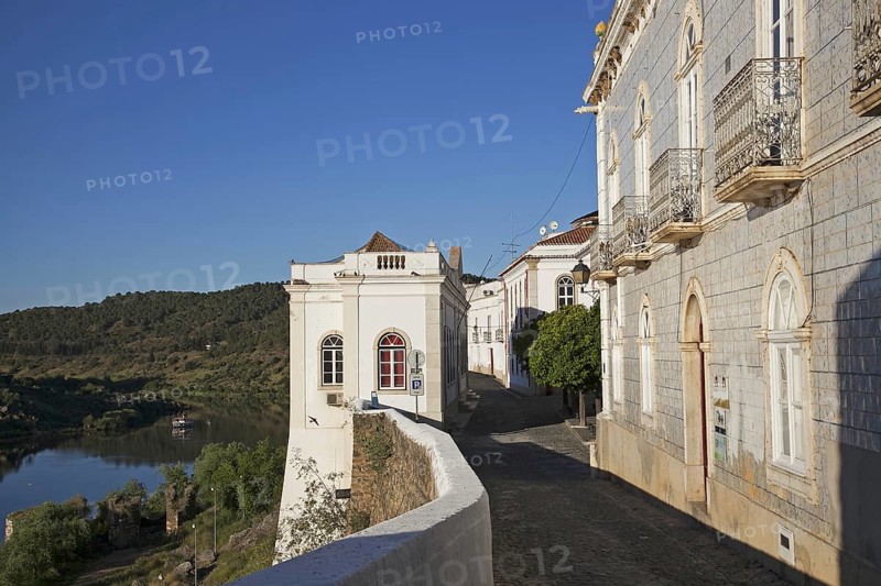 Alley along city wall in the town Mertola