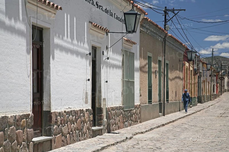 Paved street and houses in Humahuaca