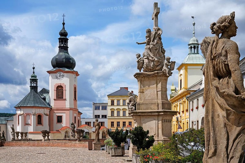 Square with baroque church