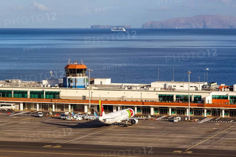 A TAP Air Portugal Airbus aircraft at Funchal Airport