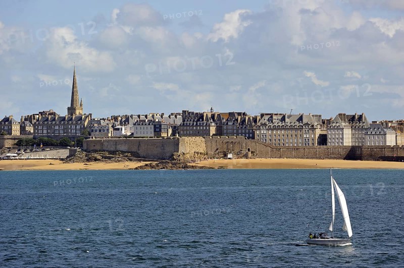 View over the walled city Saint-Malo