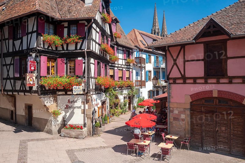 Half-timbered facade of the Hotel Restaurant Zum Schnogaloch