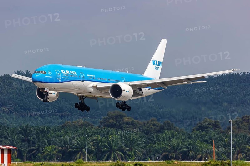 A KLM Asia Boeing 777-200ER aircraft with the registration PH-BQN at Kuala Lumpur Airport