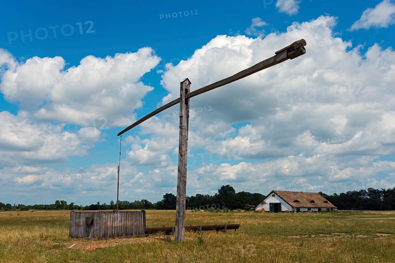 Drawing well and farmstead