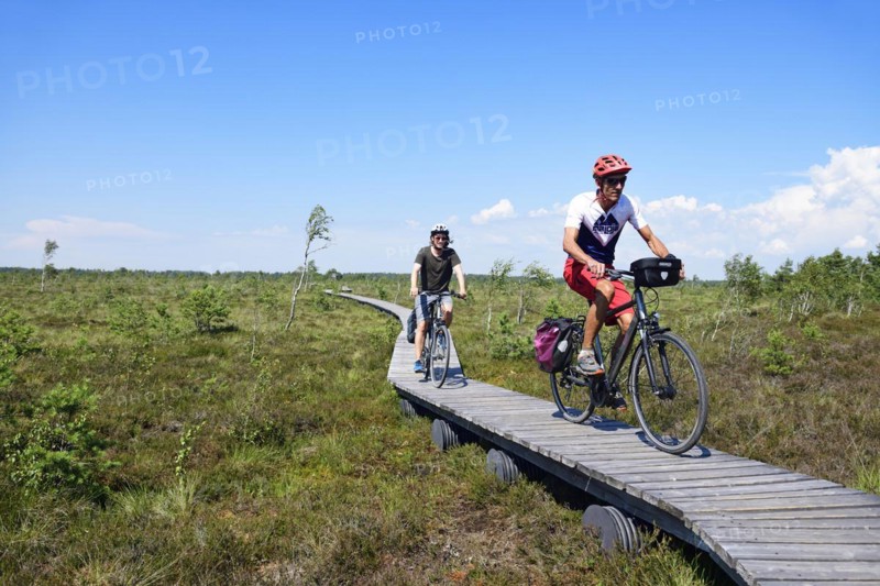 Cyclists on the Aukstumala Cognitive Path
