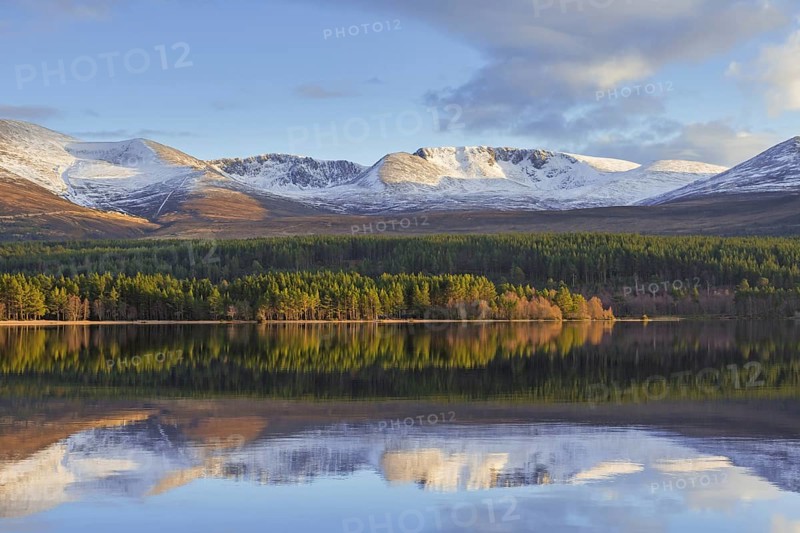 Loch Morlich and Cairngorm Mountains