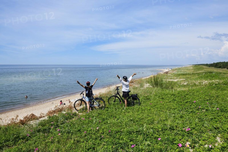 Cyclists at Dutchman's Cap on the Curonian Spit