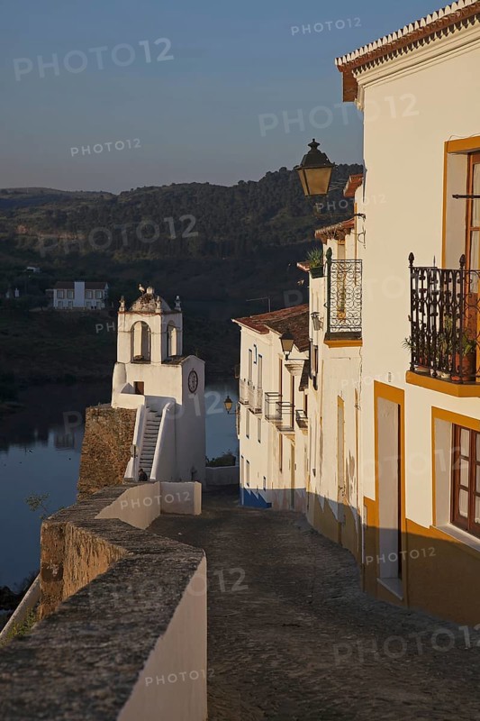 Alley along city wall in the town Mertola