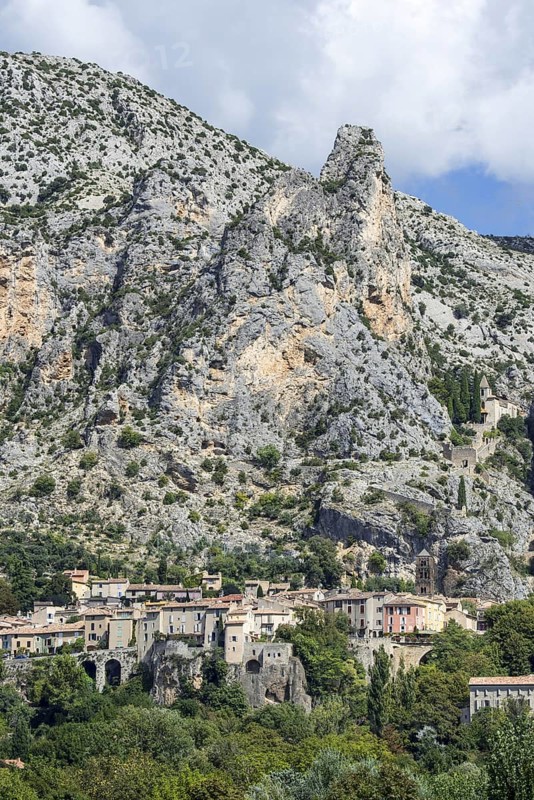 The village Moustiers-Sainte-Marie in the Alpes-de-Haute-Provence