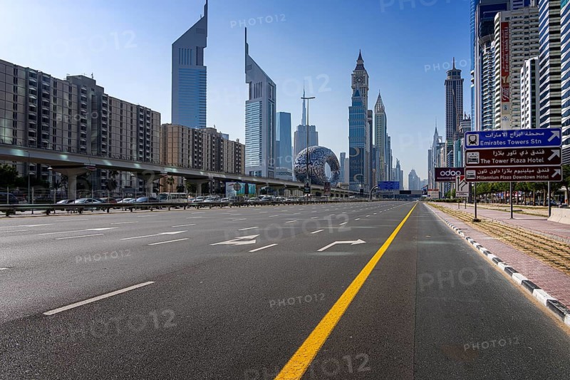 Complete closure of Sheik Zayed Road in the direction of Abu Dhabi