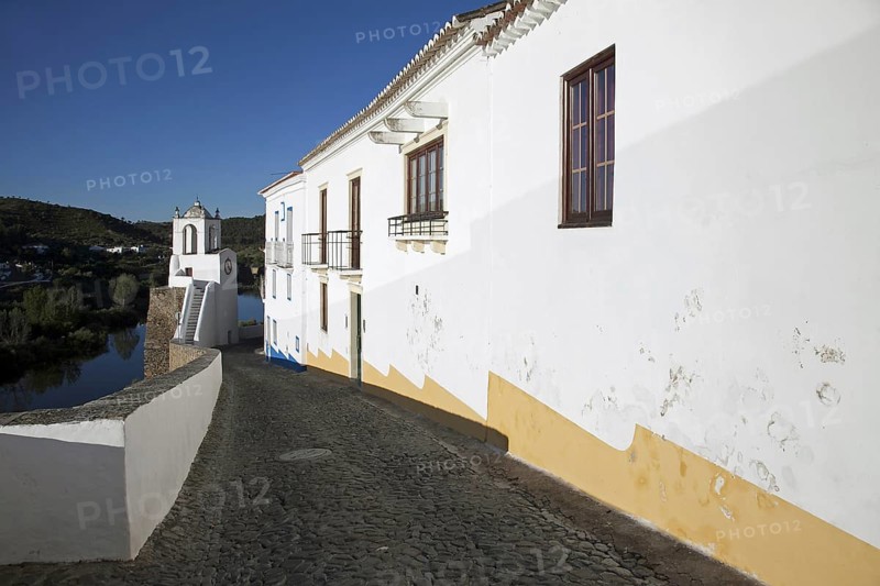 Alley along city wall in the town Mertola