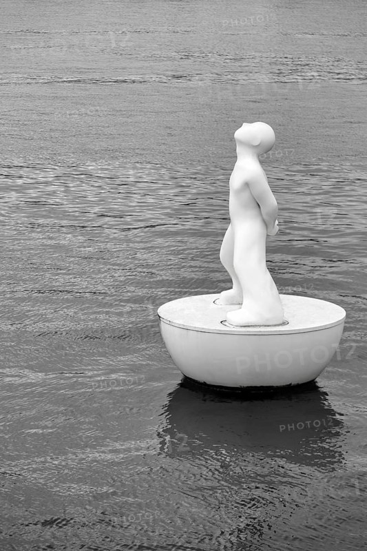 Buoy floating in the harbour
