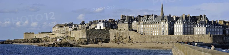 View over the walled city Saint-Malo